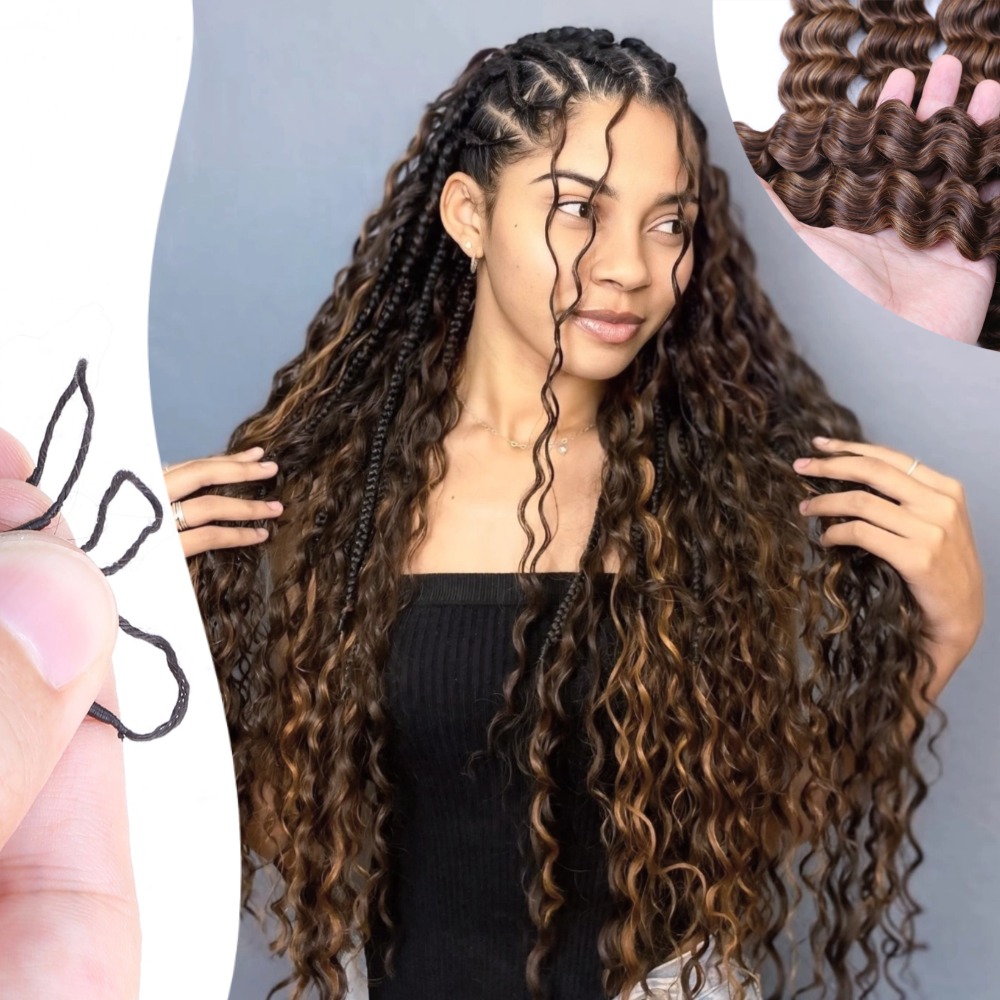 Feather Hair Extension - Warkocze w stylu boho z głębokimi